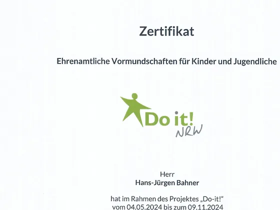 Vorschau: Zertifikat „Ehrenamtliche Vormundschaften für Kinder und Jugendliche“